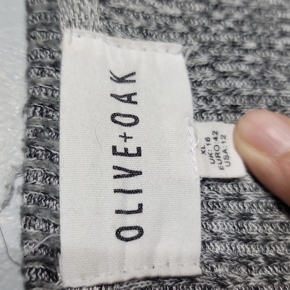 OLIVE & Oak Faux Wrap Gray Sweater - Picture 4 of 7